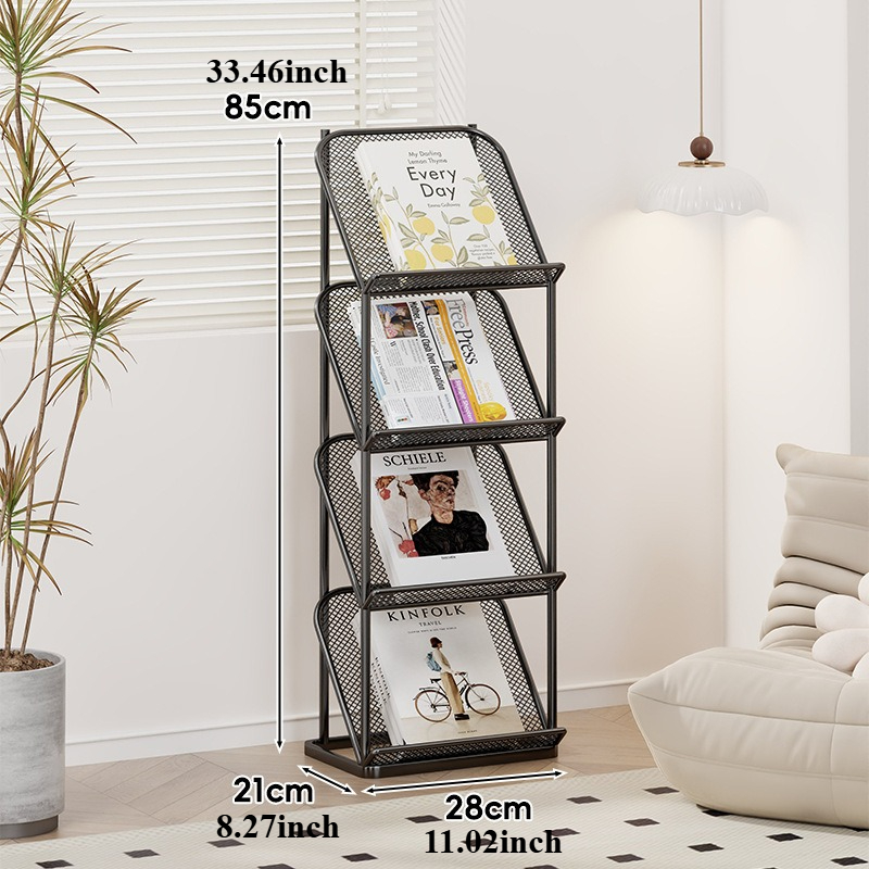 Magazine Storage Rack Newspaper Rack Display Materials Brochure Newspaper Floor Single Page Display Rack Magazine Holder