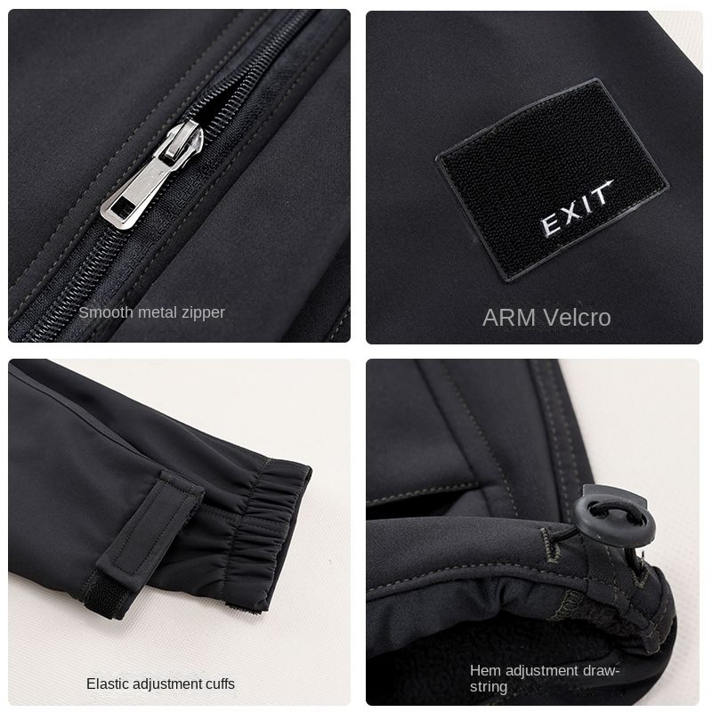 Conjunto de 2 chaquetas térmicas con capucha para hombre, pantalones Cargo rectos resistentes al desgaste, impermeables, a prueba de viento, informales, 2 piezas