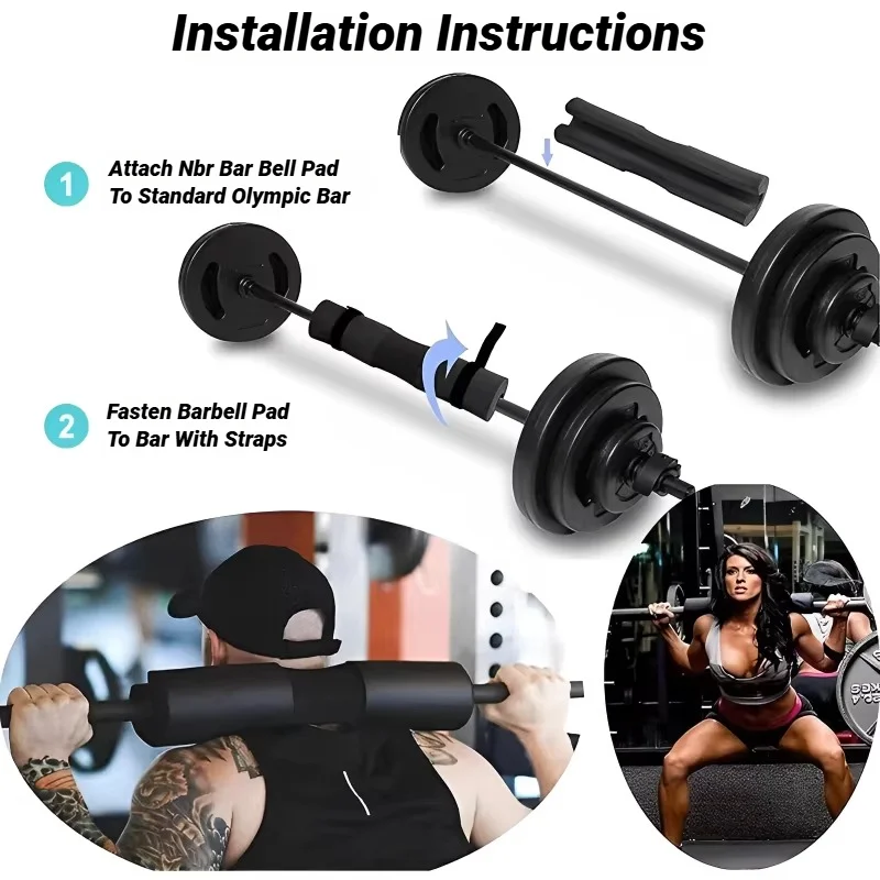 Barbell Foam Pad คุณภาพสูงคอไหล่ทนทานยกน้ําหนัก Squat ชุดที่ GYM Pads หนาลื่นฟิตเนส Dumbbel