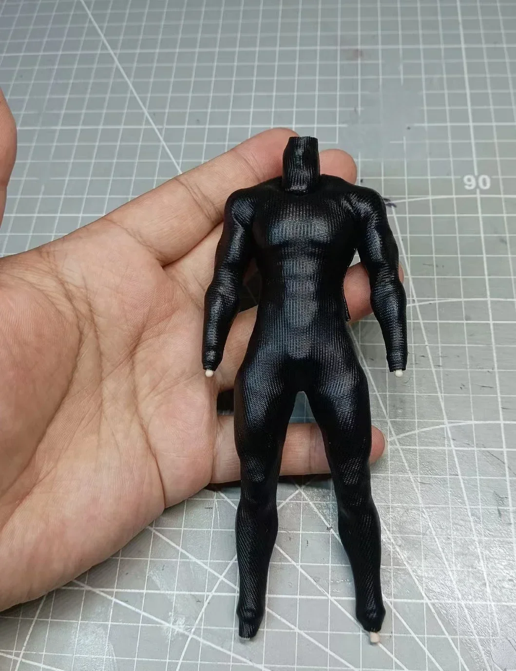 1/12 Scale Black Tight Striped Jumpsuit Model for 6'' RomankeyxCOWL