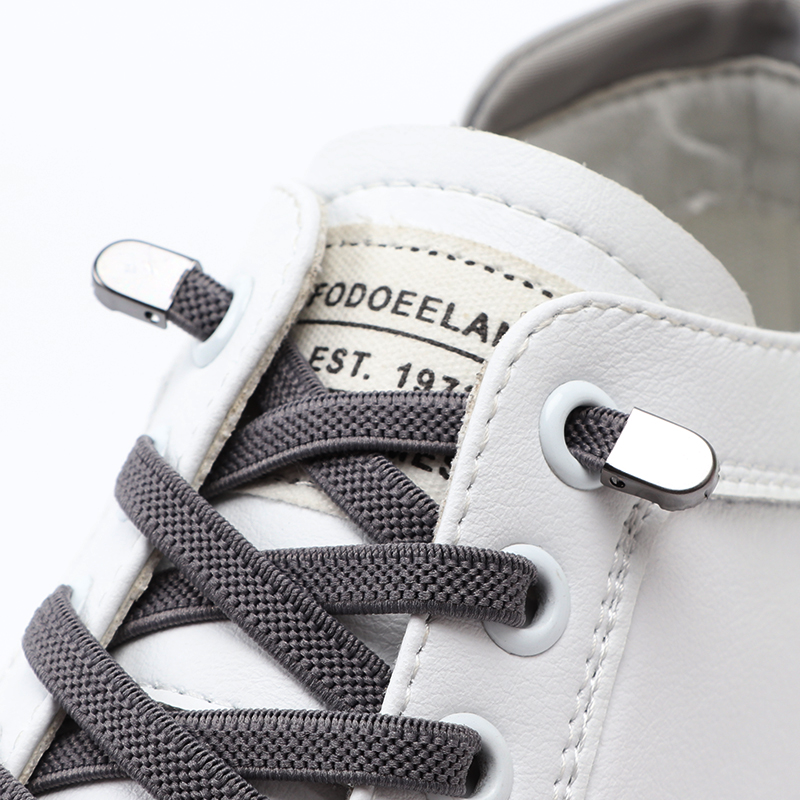 1 Paar Geen Stropdas Schoenveters Metalen Gespen Elastisch Voor Sneakers One Size Fits Alle Volwassen Kinderen Quick Veters Lui Sport rubberen Shoestrings