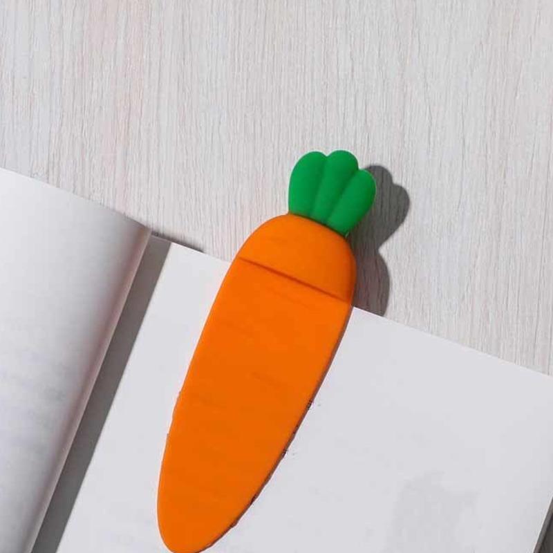 1 pezzo di Lytwtw carino carota segnalibro segnalibro materiale scolastico per ufficio regalo divertente