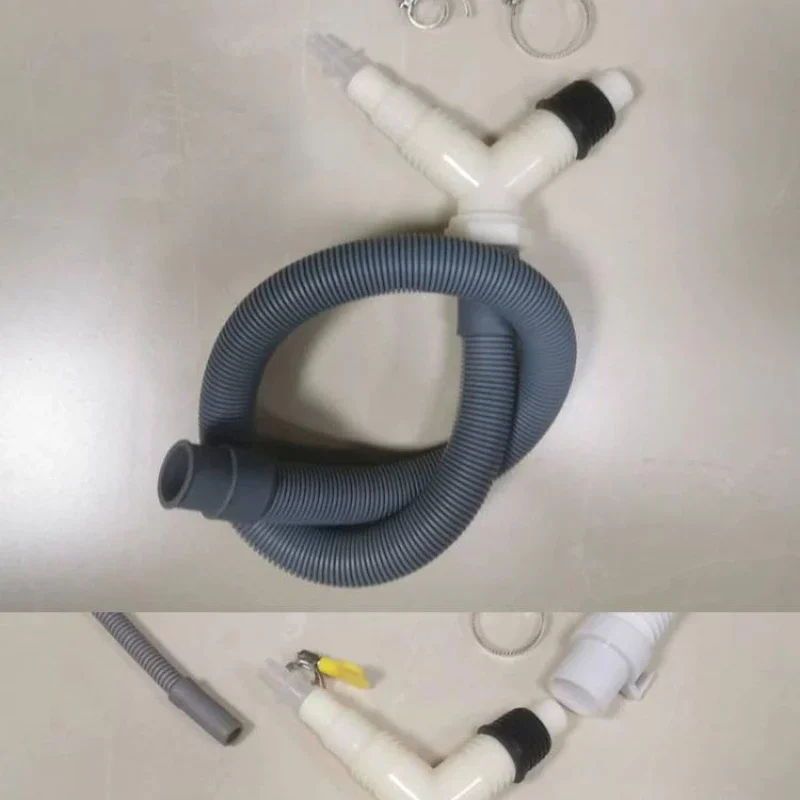 Adaptador en T de drenaje, accesorio de tubería de drenaje para lavadora, secadora, drenaje con manguera de drenaje extendida