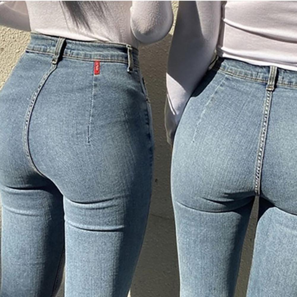 Dżinsy damskie z wysoką talią 2024 Wiosna Lato Skinny Casual Office Lady Slim Lifting Butt Denim Pencil Pants Kobiece elastyczne spodnie