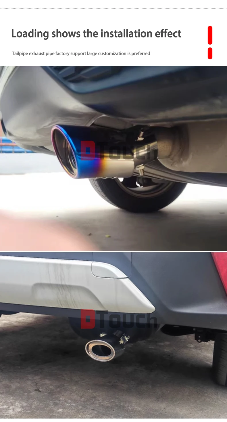Autozubehör, verstellbare Auspuffspitze aus Edelstahl, universelles Auto-Endrohr für Auspuffmodifikation und Dekoration