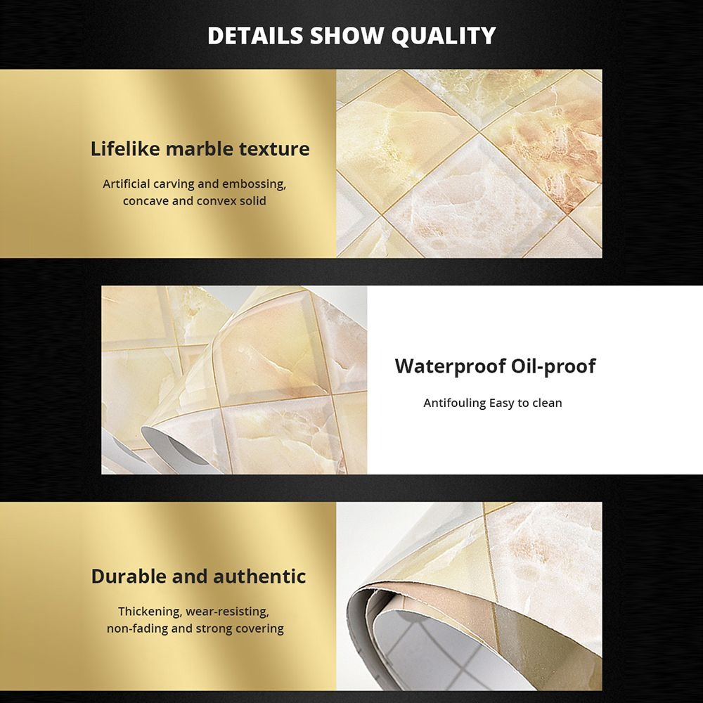 10M/Roll Door Frame Waist Line Wallpaper Windowsill Marble Grain Skirting Line Self-adhesive Waterproof Waveguide Line