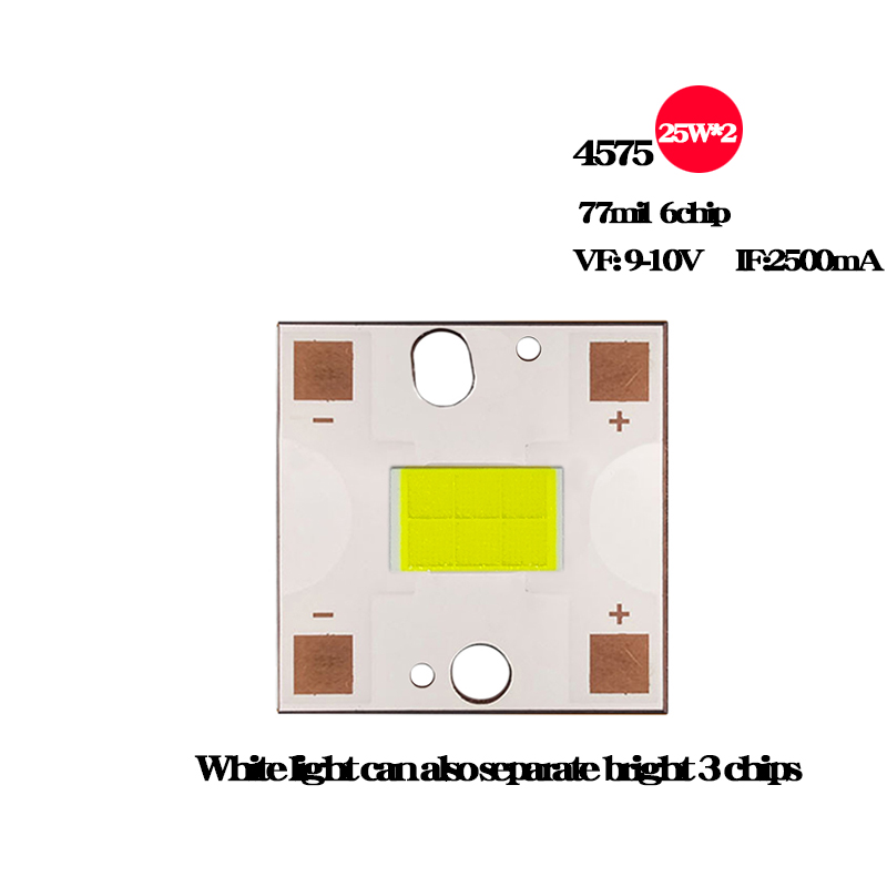 50W 4575 ชิป LED 4570 2 สีรถจักรยานยนต์ Spotlight SMD LED 3570 2 สี 30 W สีขาวมะนาวสีเหลือง 2 สี LED ไฟหน้ารถ