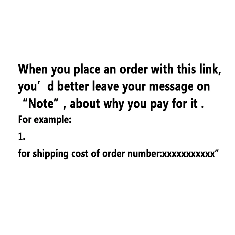 Pay For Extra Fee To Your Special Order Customization Items As Discussed Or Additional Shipping Cost / Charge