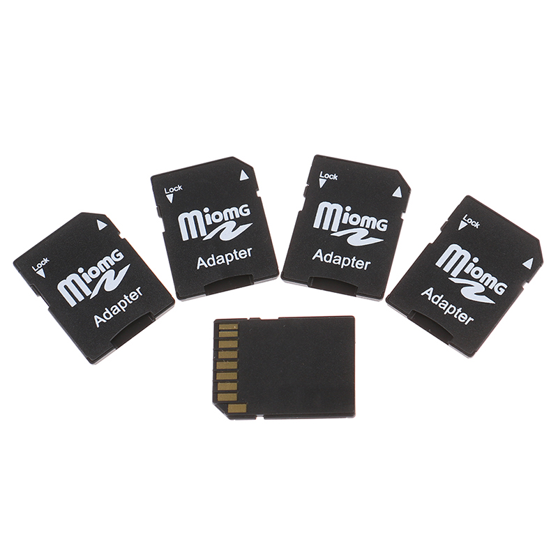 5pcs micro sd trans flash tf zu sd sd hc speicher karten adapter konverter schwarz