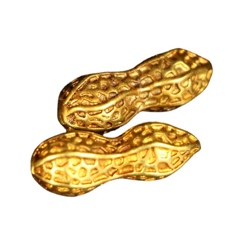 Estilo antigo tribunal presente real dourado sólido amendoim dourado sementes de melão moeda clara barra de ouro bolo de ouro antigo
