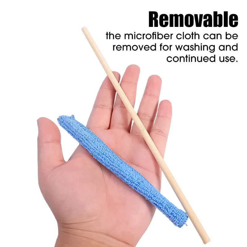 Microfiber Car Detail Cleaning Brush Long Handle Air Conditioner Blind Narrow Dust Collector Stick Auto Wash Cloth Brushes Tool