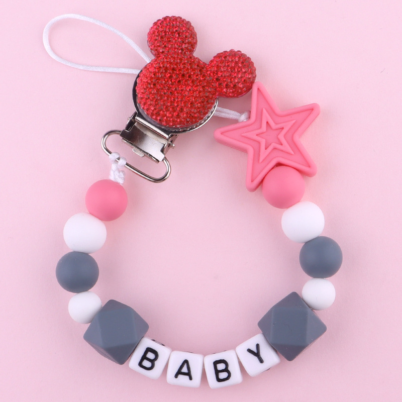 Baby Pacifier คลิปผู้ถือโซ่ซิลิโคน Pacifier CHAIN คลิปเด็ก Teething CHAIN ของขวัญ