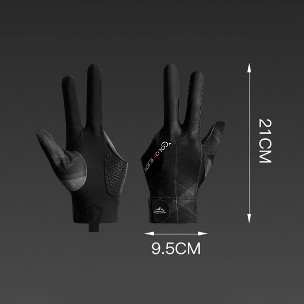 Billiards Gloves Enhanced Grip Left Right Hand Open Three Finger Professional Billiards Gloves Snooker Table Tennis Gloves