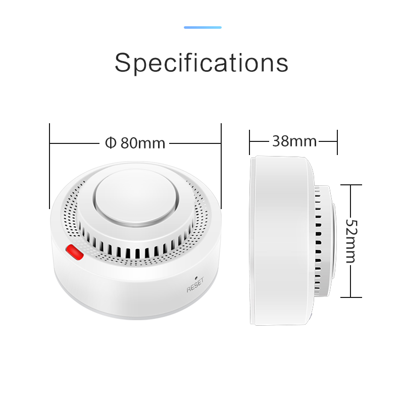 Tuya-alarma de humo con WiFi para el hogar, Detector de humo de protección contra incendios, combinación de casa, sistema de seguridad para bomberos