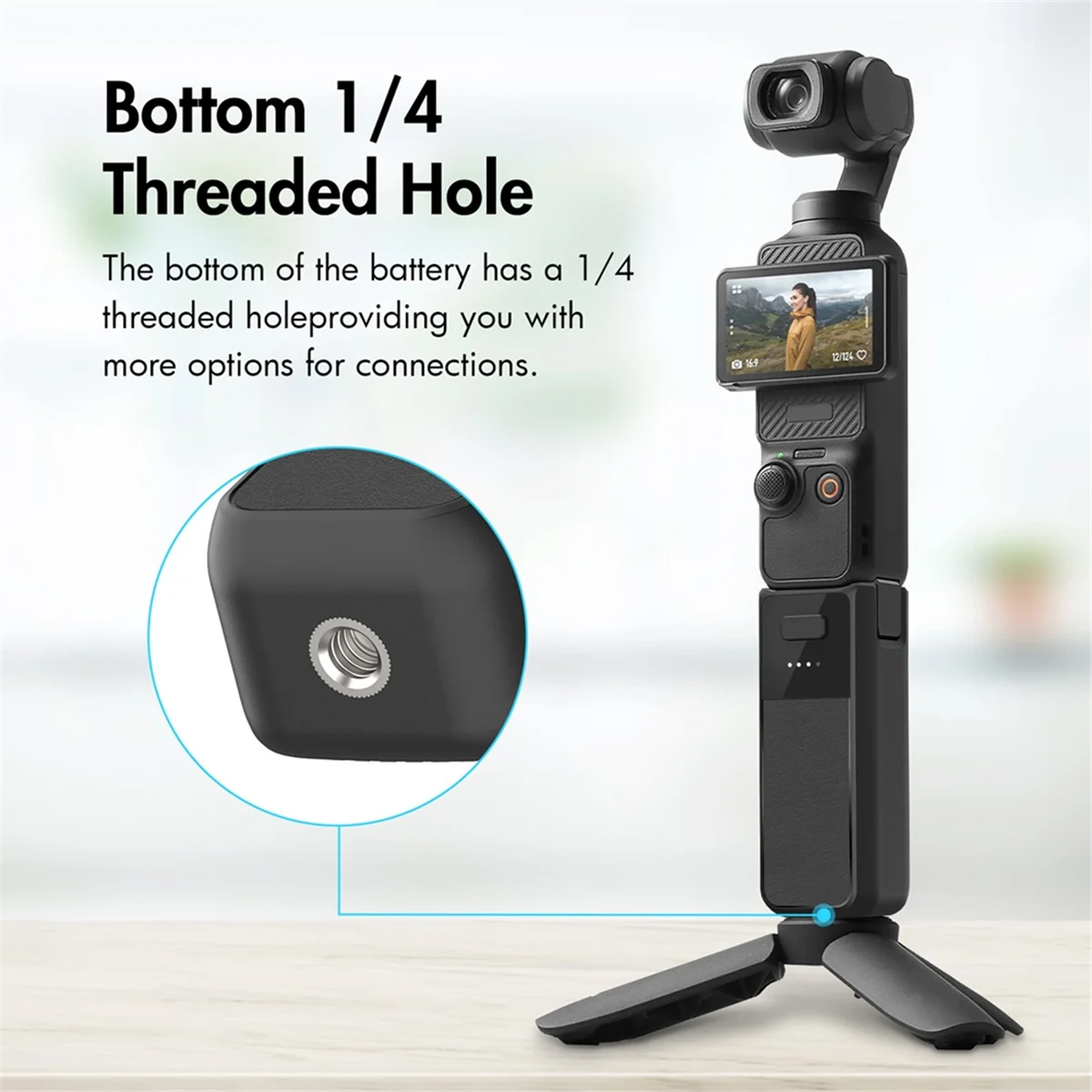Newest Handheld Power Bank for DJI Osmo Pocket 3 Hand Grip 2800mAh Battery Handle with Type-C Interface Battery Grip