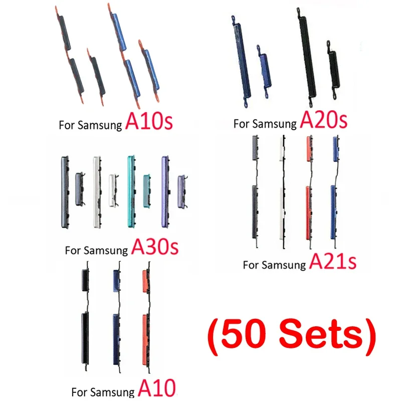 50Pcs Phone Power Volume Button For Samsung Galaxy A10s A20s A30s A21s A10 New Housing On Off External Side Key