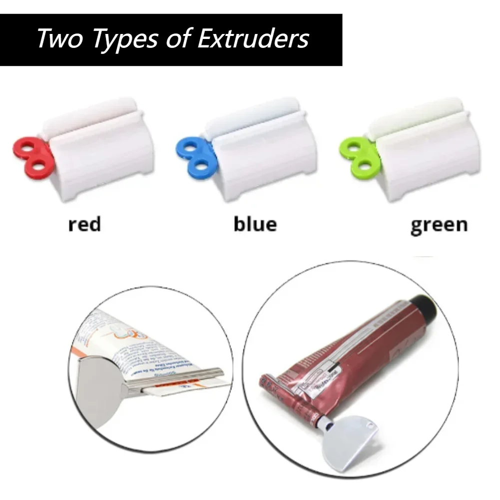 Exprimidor de pasta de dientes, tubo de rodillo de pasta de dientes rodante de acero inoxidable, Reduce los residuos, multifuncional para Baño