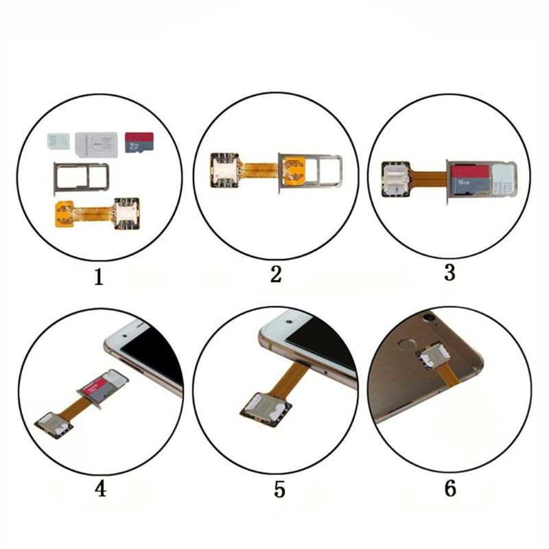 Hybrydowy podwójny podwójna karta SIM mikrofon do telefonu Adapter do androida