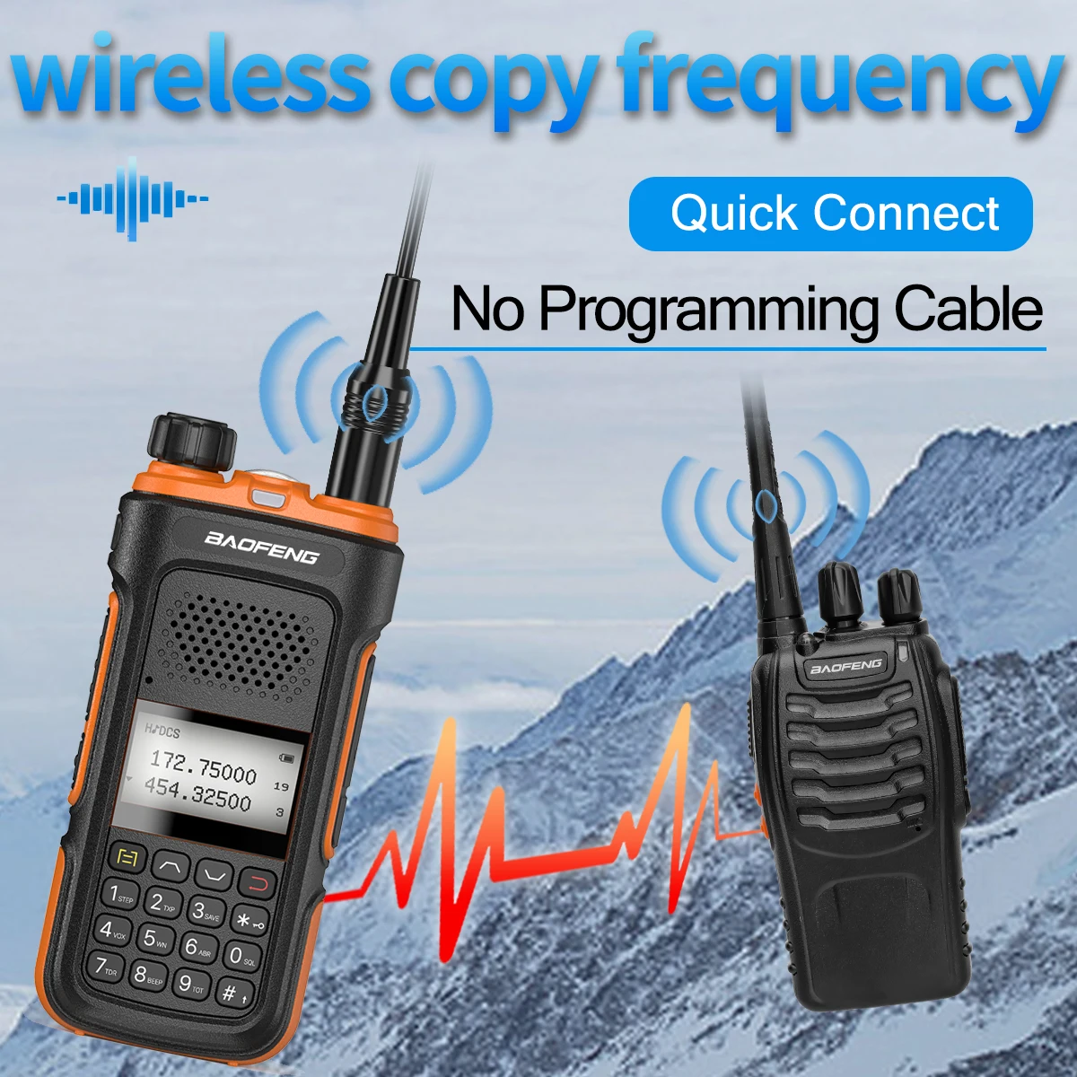 Baofeng UV-10R Pro Walkie Talkie Typ-C Ändern Drahtlose Kopierfrequenz U/VHF 999CH Dual Band Für Camping Jagd wandern