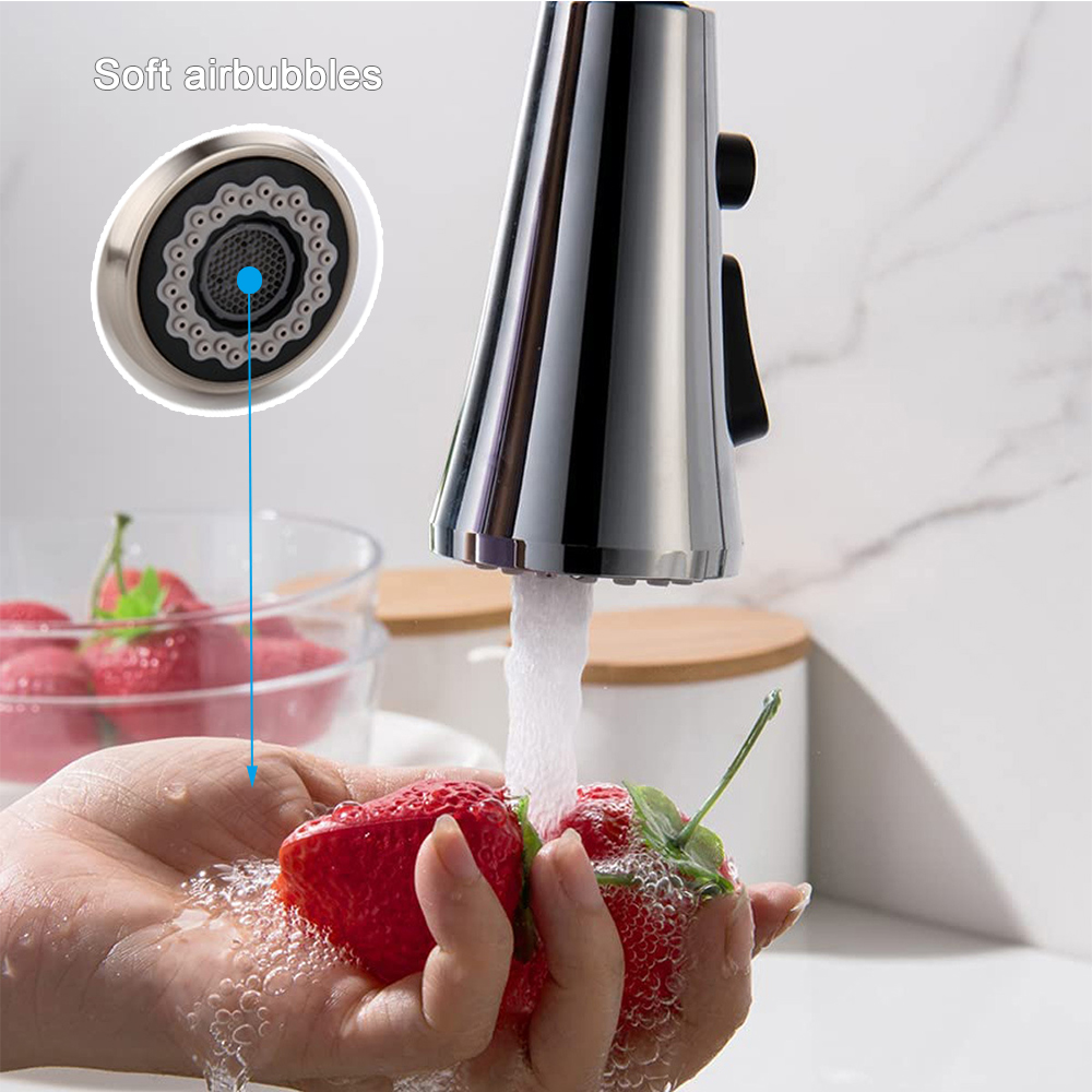 Kitchen Faucet Head Replacement Parts ABS Gold Black Nickle Chrome Tap Pull-out Shower Sprayer Nozzle Faucet Spouts Accessory