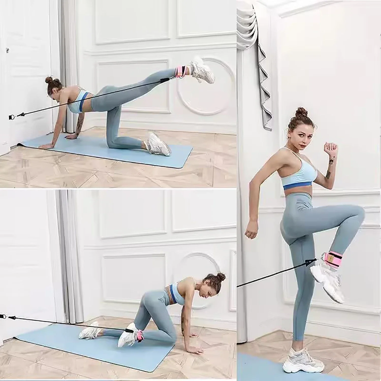 2025 NUOVI 2PCS Cinghie alla caviglia per Gantry Calcio posteriore Allenamento Esercizio dell'anca Esercizio per il corpo inferiore - Cinghie per le gambe regolabili