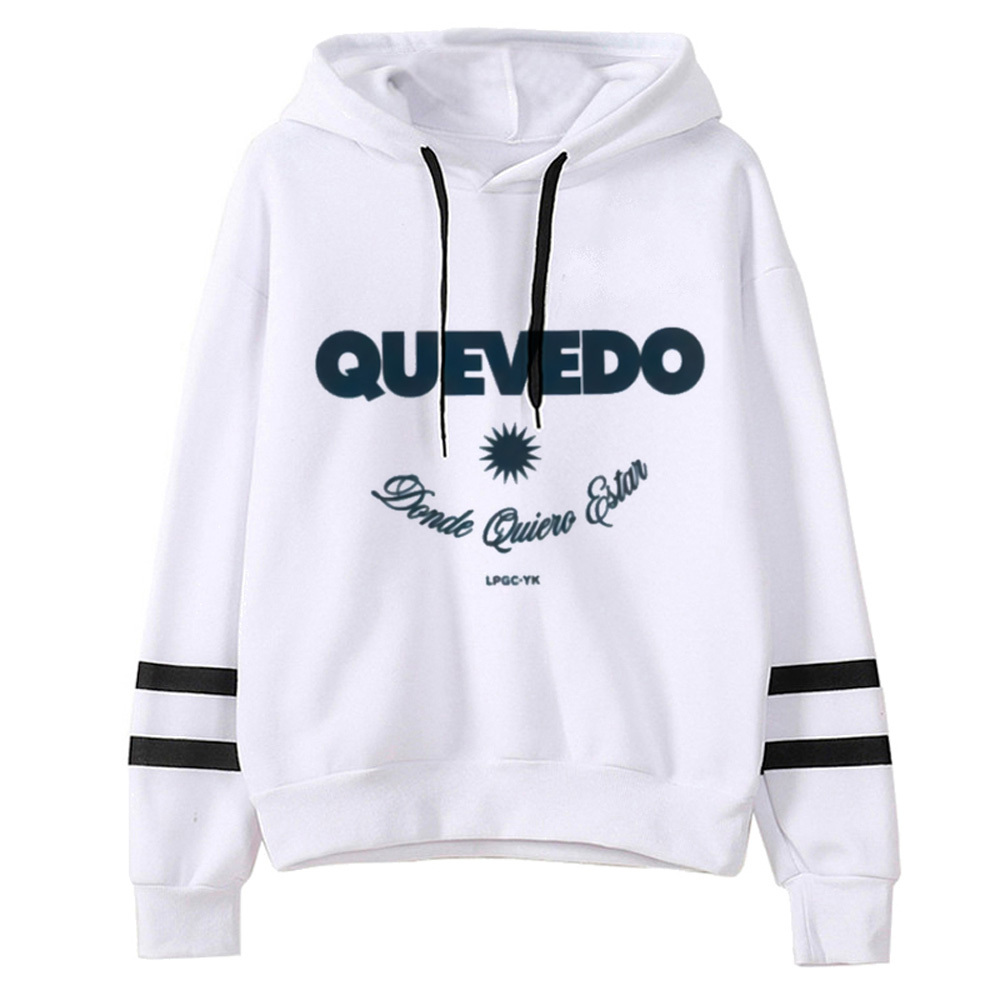 Quevedo Hoodies Damen Koreanischer Stil Grafik Sweatshirts Damen Anime Trainingsanzug