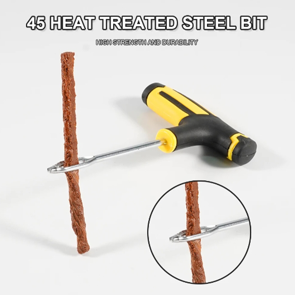 Ferramenta de reparo de pneus de carro, kit de reparo de pneus, conjunto de ferramentas de cravejado, bicicleta automática, pneu sem câmara de ar, plugue de punção, ferramentas de garagem com tira de borracha