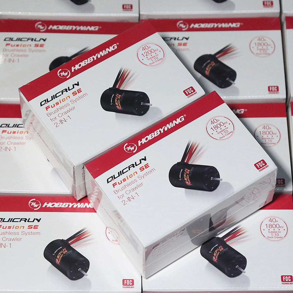 Hobbywing Quicrun Fusion Se 40a 1800kv 1200kv รวมมอเตอร์ Esc สําหรับ 1/10 1/8 Rc รุ่นรถ Crawler อุปกรณ์เสริม