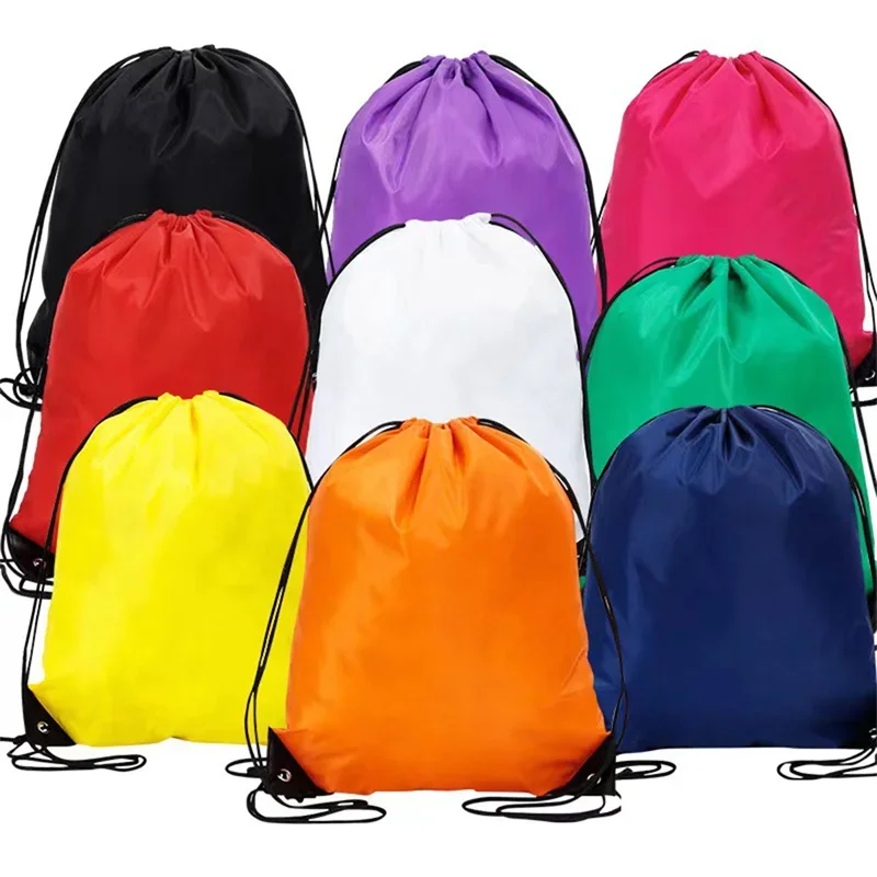 1pc cordão mochila saco com tira reflexiva corda mochila cinch sacos saco em massa para a escola yoga esporte ginásio viajar