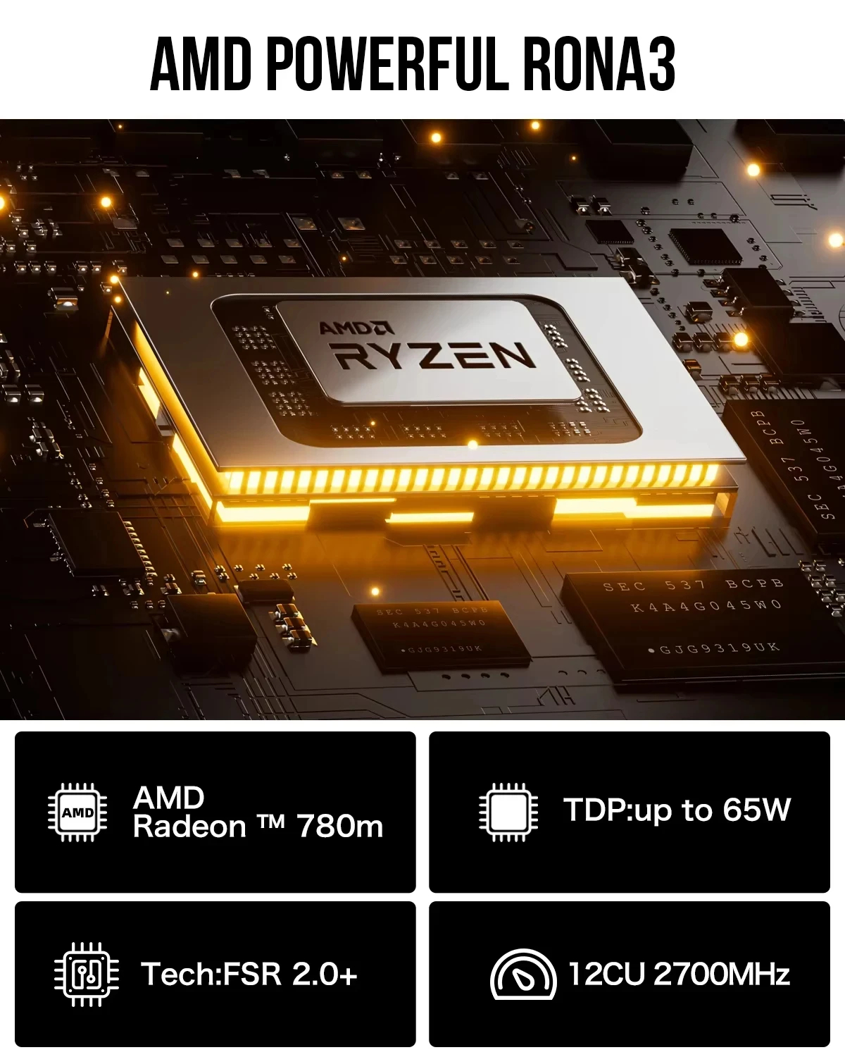 GMKtec K6 Мини-ПК AMD R7-7840HS 16 ГБ DDR5 512 ГБ PCIe 4.0 NVME SSD Настольный игровой компьютер Window 11 Pro WiFi 6 BT5.2 Type-C