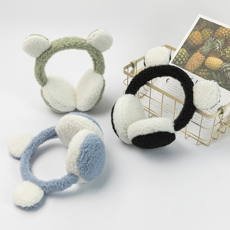 Orejeras cálidas para niñas, orejeras de oso de dibujos animados, protección para los oídos de invierno, orejeras para niños, orejeras retráctiles anticongelantes para niños