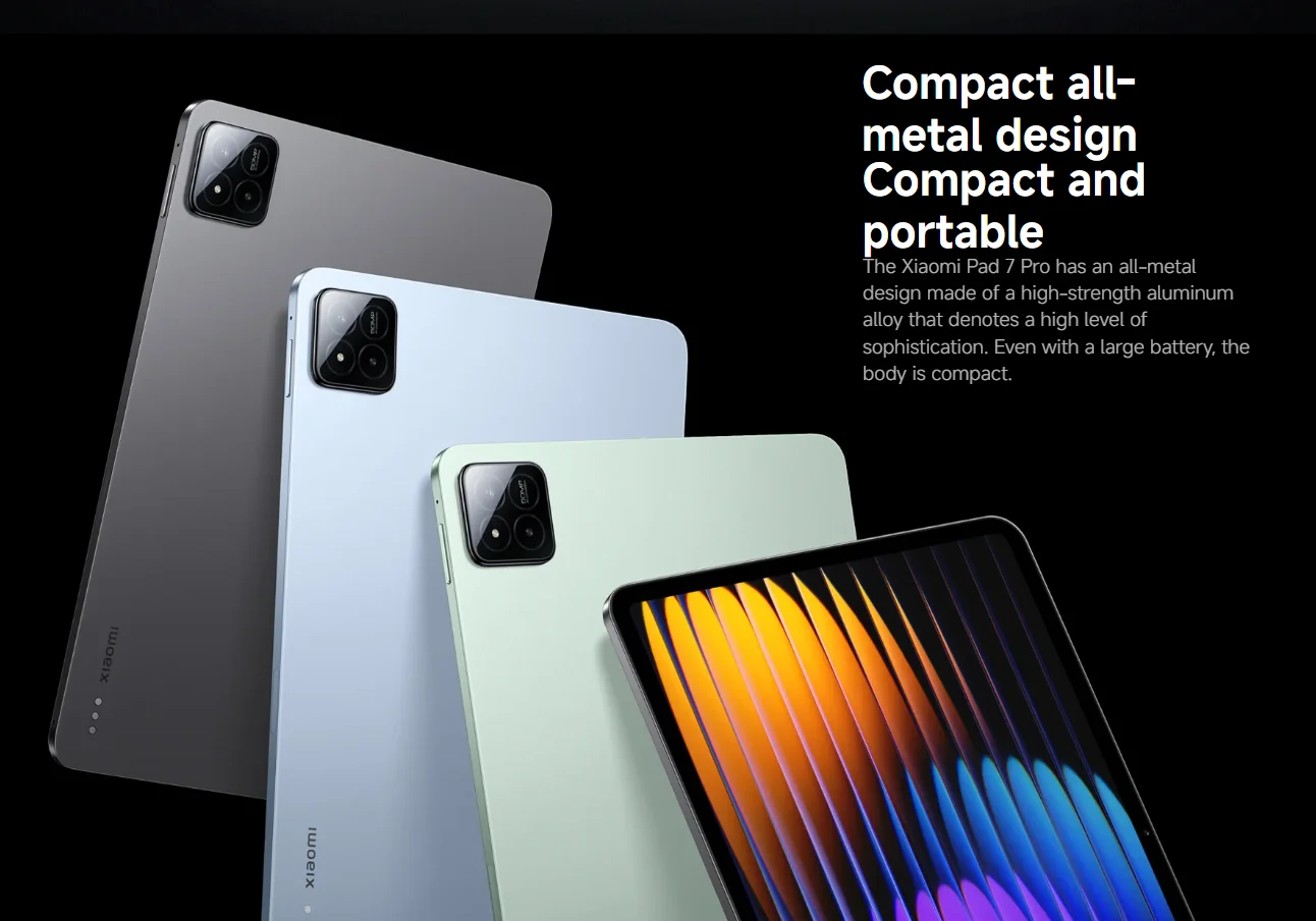 Tablet Xiaomi Pad 7 Pro Processor Leeuwebek 870 Display 11,2 inch camera 144 Hz 50 MP 32 MP Batterij 8850 mAh 65 W