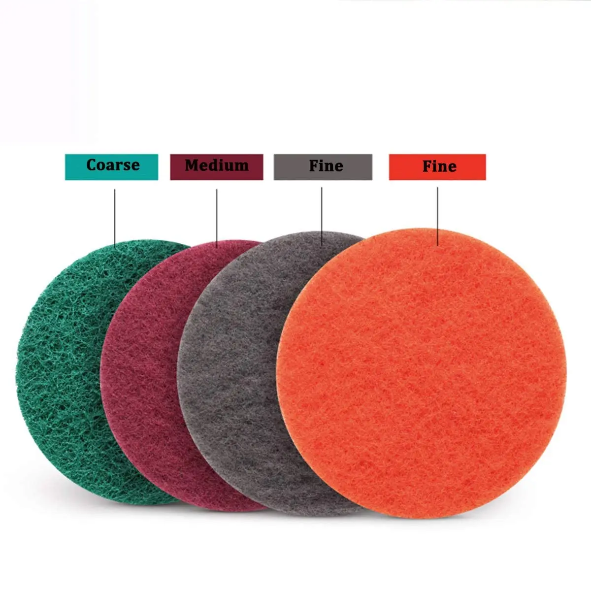 40PCS 3 inch Scrub Pads Headlight Restoration Kit Scouring Pad Hook and Loop Car Hub Cleaning Auto Painting Polishing Sanding