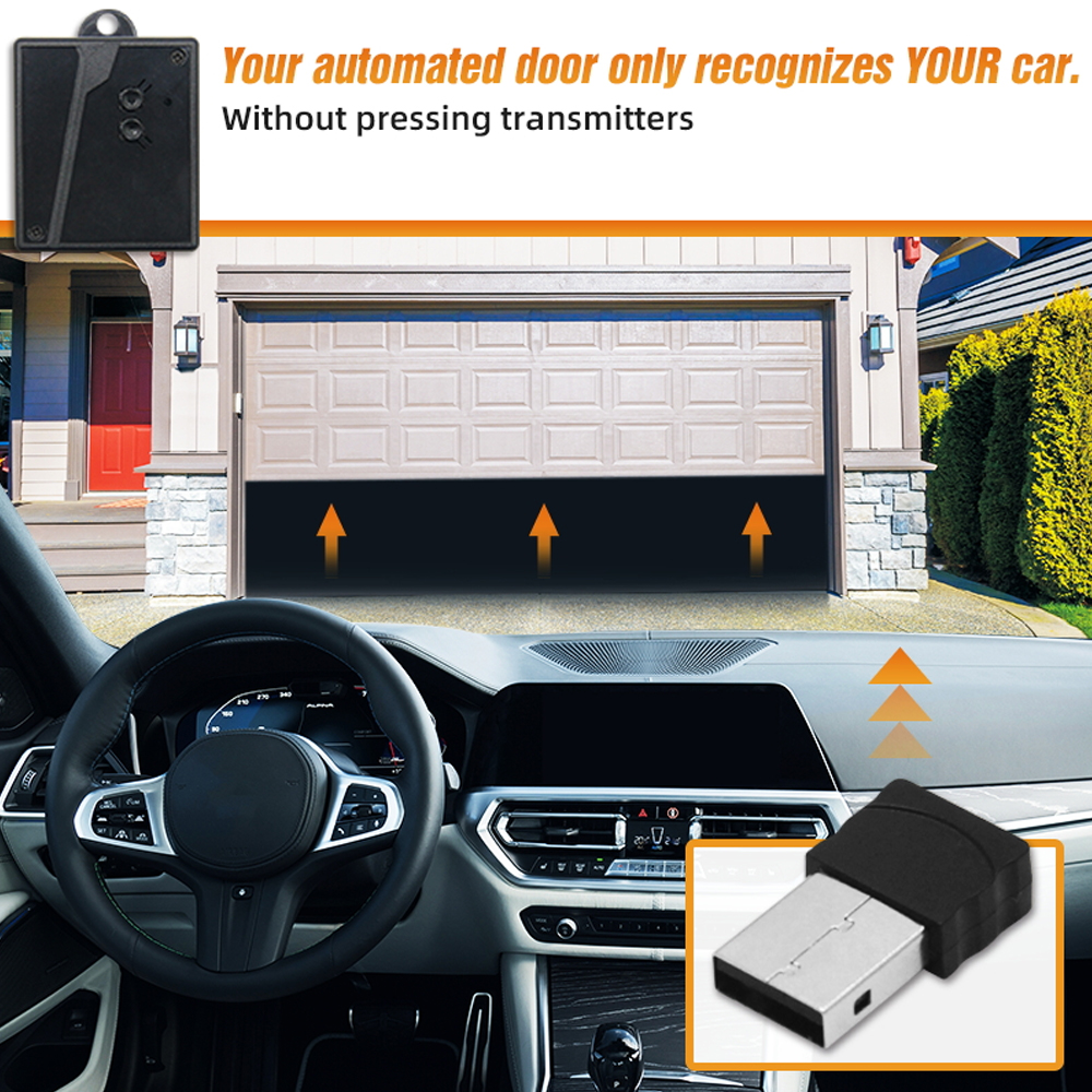 Receptor de apertura de puerta de garaje, receptor de sistema de automatización de control de acceso para el hogar, dispositivo de apertura de puerto USB con conexión Bluetooth 2,4G