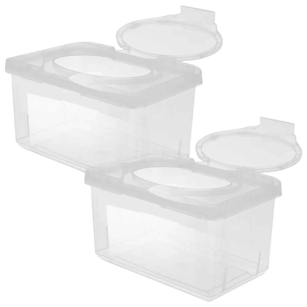 2 pçs caso toalhetes do bebê dispensador de toalhetes reutilizáveis com anel de silicone selado recipiente de toalhetes de retenção de umidade para o berçário do banheiro