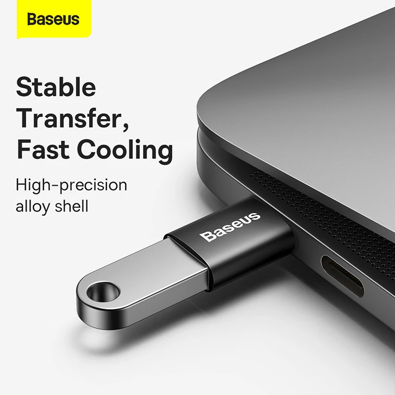 Adaptador Baseus USB 3,1 OTG tipo C a USB-A USBC tipo C convertidor hembra para Macbook Xiaomi Huawei Samsung adaptador de datos OTG de 10Gbps