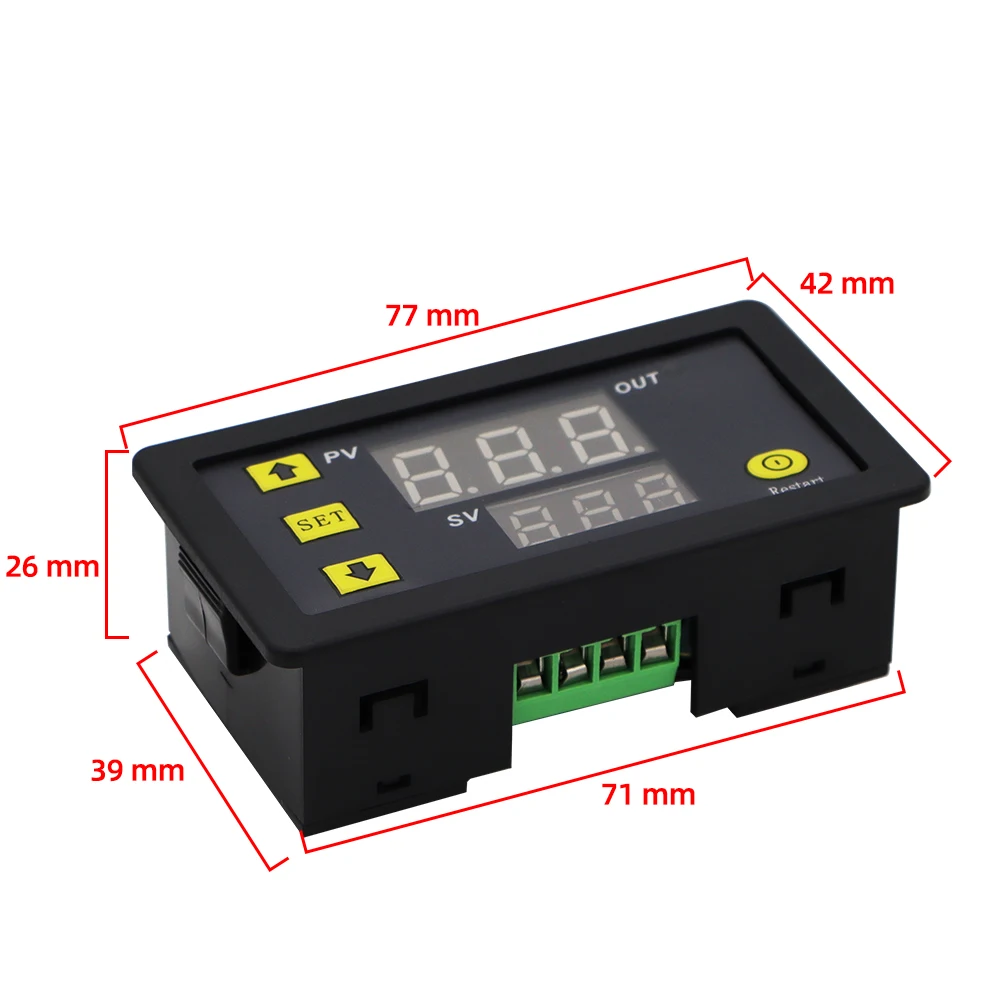 W3230 Thermostat Microcomputer Temperature Controller DC 12V AC 110V 220V 20A With Heating Cooling Control Instrument
