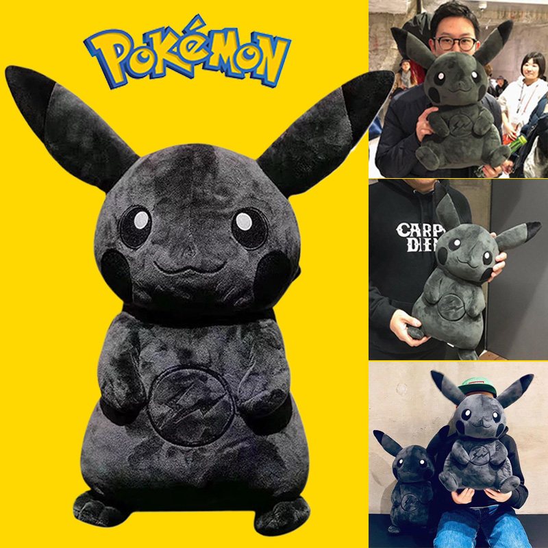 30CM Pokemon X Fragment Anime Charakter Dark Pikachu Puppe Kawaii Pop Puppe Schwarz Pikachu Kissen Geburtstag Geschenk Weibliche