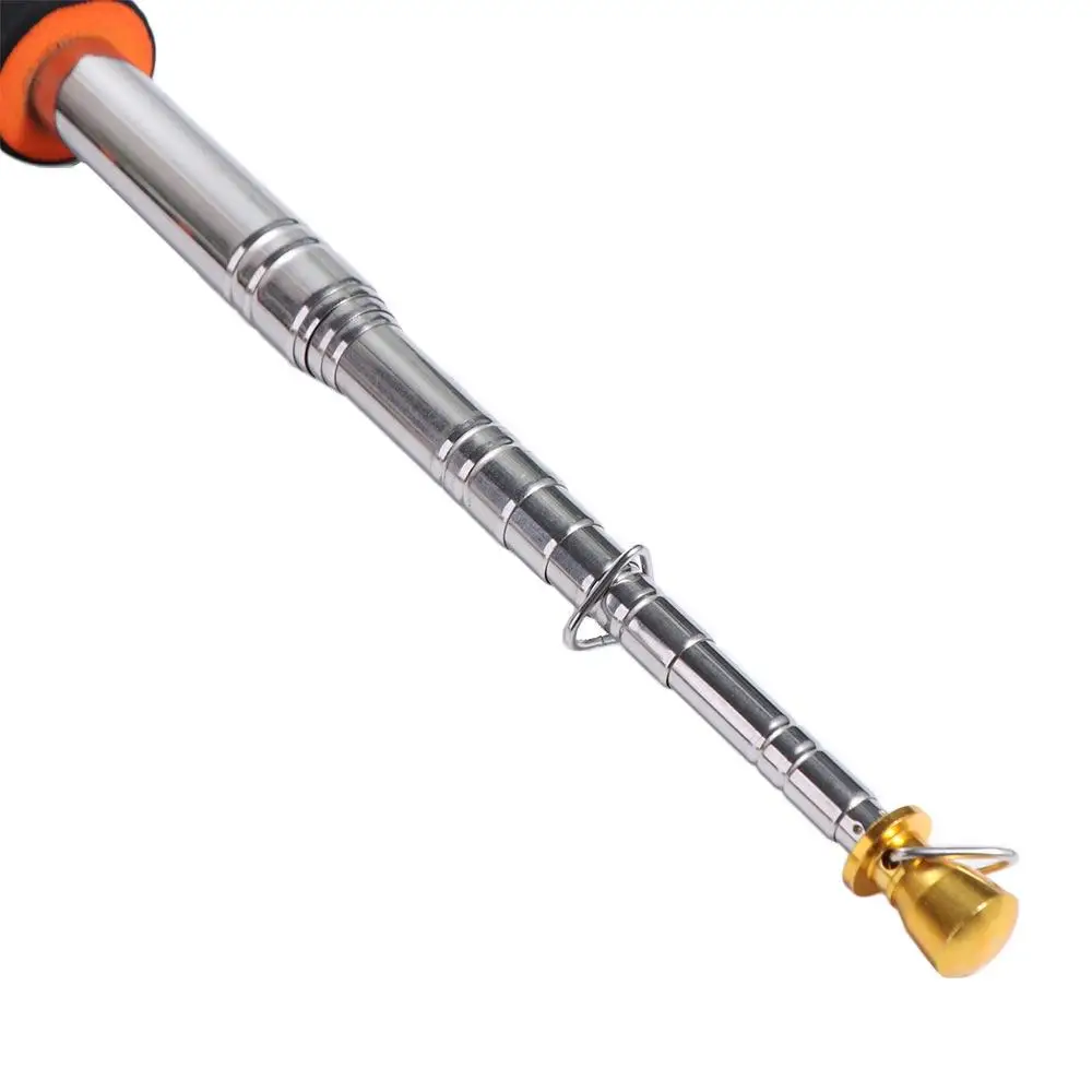 Tourist Stainless Steel Pole Flag Portable Handheld Telescopic Flag Pole Sponge Handle Tour Guide Flagstaff Teachers