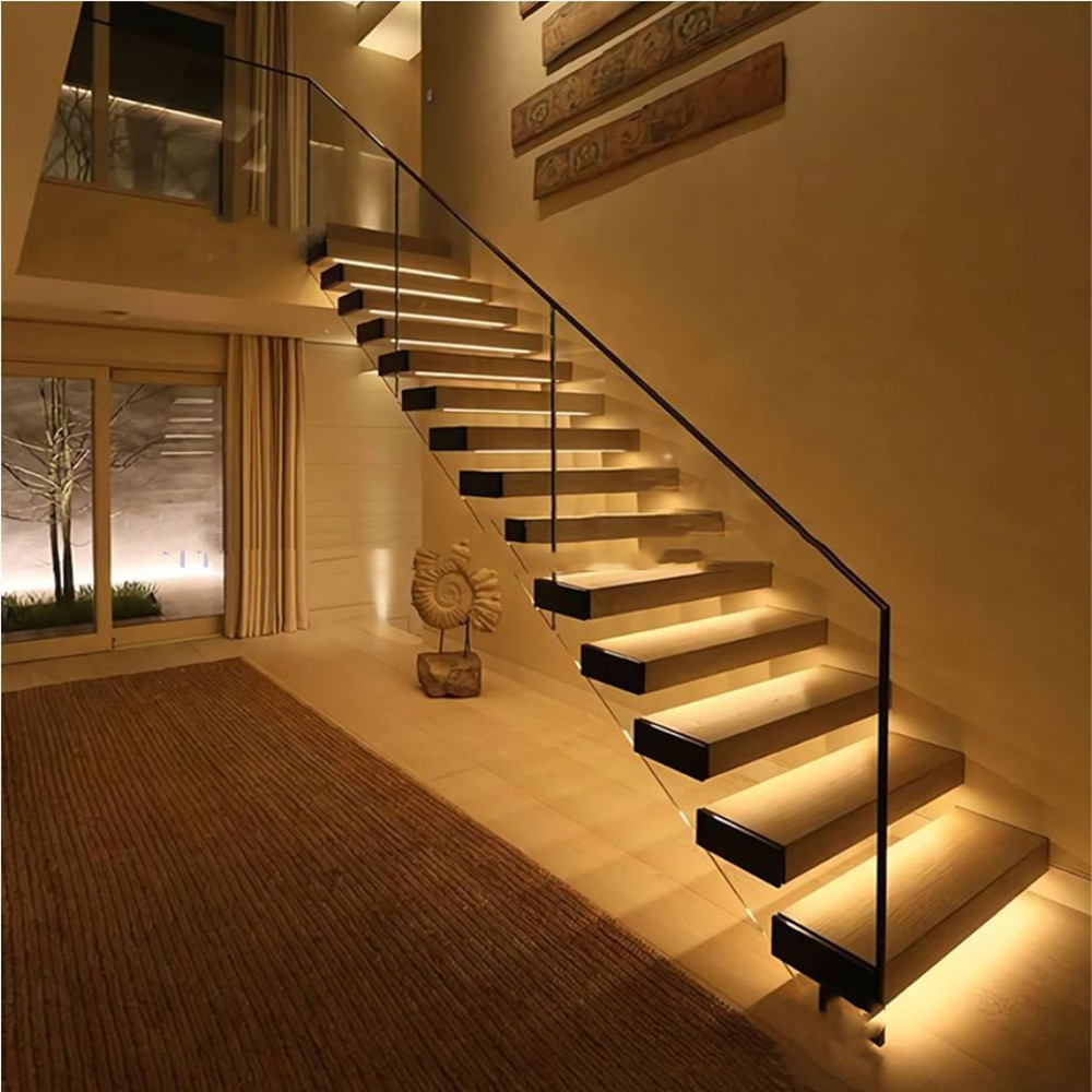 บันได LED Motion Sensor Light Strip 32 ช่อง Dimming ในร่มแสงกลางคืน 12 V/24 V เทป LED แบบยืดหยุ่นขั้นตอนบันได Controller