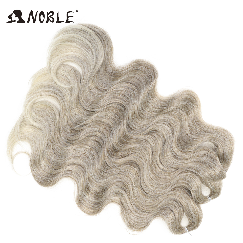 Благородные волосы, мягкие объемные волны, вязанные крючком волосы, 24 дюйма, 3 шт., синтетические косички для волос, хвост, накладные волосы, волнистые, омбре, светлые волосы, наращивание