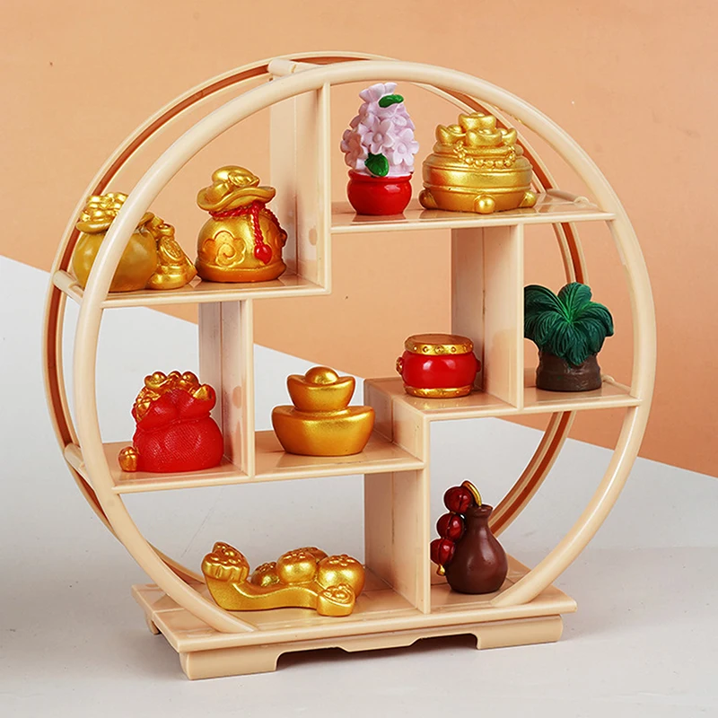 1Pc Dollhouse DIY Accessories Miniature Bogu Empty Shelf Mini Display Stand Storage Rack Model Toy Scene Decoration