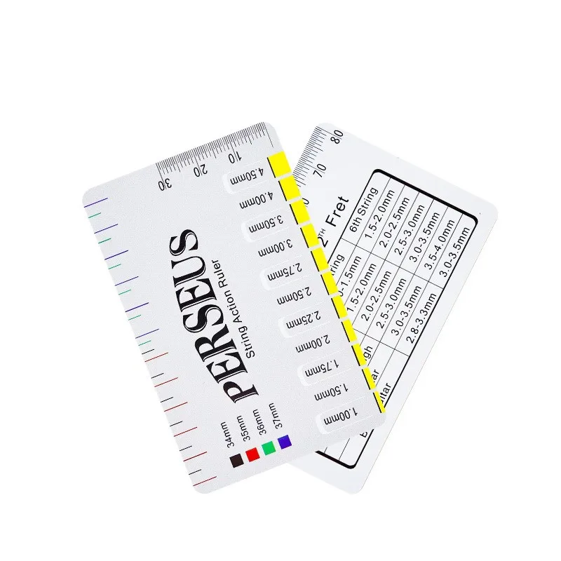 Acoustic Guitar Measuring Ruler Guitar String Height Gauge Ruler Card Luthier Tool for Electric/Classic Guitar Bass