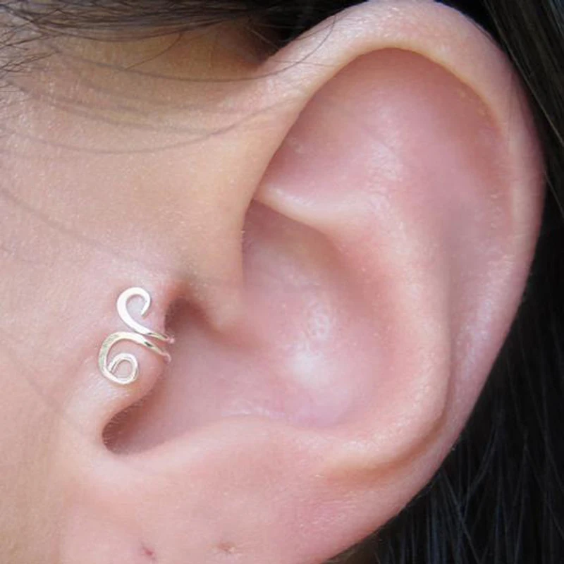 Pendiente de Clip de tótem de moda para mujer sin Piercing cartílago Vintage oreja manguito niñas joyería regalos