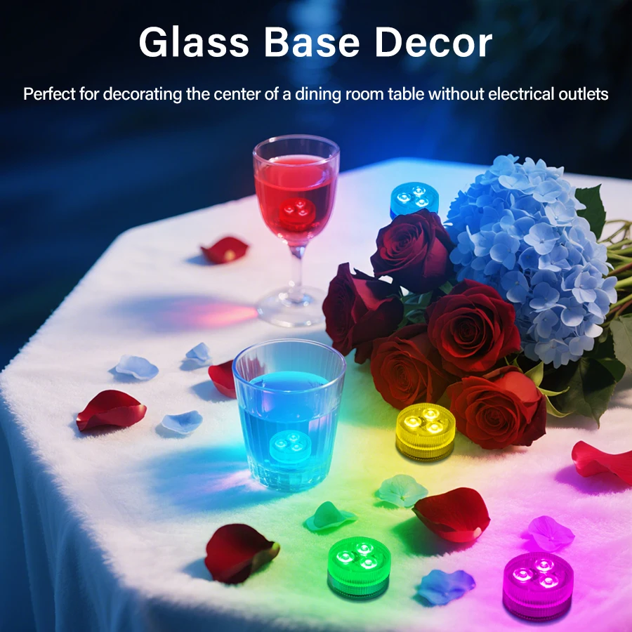 RGB LED Atmosphere Light 16 Colors Remote Control Cup Bottles Lamp Luminous props for Swimming Pool Fish Tank Vase Party Decor