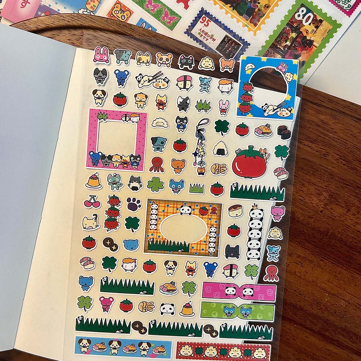 สติกเกอร์ Kawaii สไตล์ที่สมจริงป้ายสติกเกอร์เครื่องเขียนสติกเกอร์สําหรับ Scrapbooking Deco องค์ประกอบ DIY โทรศัพท์ Decal สติกเกอร์