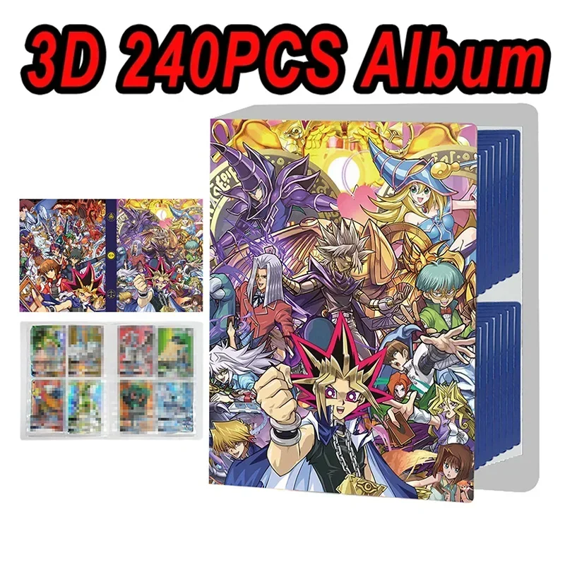 240 PCS Yu Gi Oh Card Album Map Letter Folder Binder Notebook Game Collection Gift Toy White Dragon Dark Archmage Muto Games