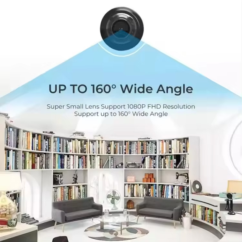 Miniaturowa kamera WiFi HD 1080P do monitoringu wewnętrznego, bezpieczeństwa i nadzoru, niania elektroniczna z noktowizorem, kamera IP z nagrywaniem audio i wideo.