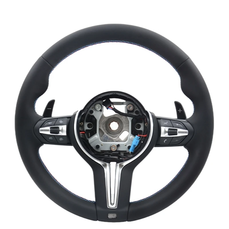 Para BMW F30 F31 F34 F10 F11 F07 F20 F21 F22 F23 F32 F06 F12 F01 F02 1 3 5 7 Series volante de cuero volante de carreras