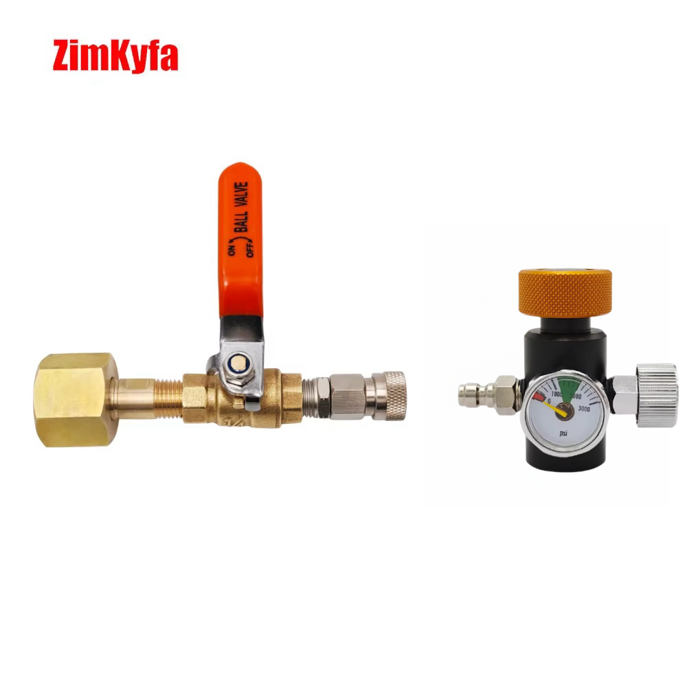 소다 Co2 실린더 탱크 리필 어댑터 충전 주유소(볼 밸브 포함), W21.8-14 | DIN477 | SodaStream Tr21-4용 CGA320